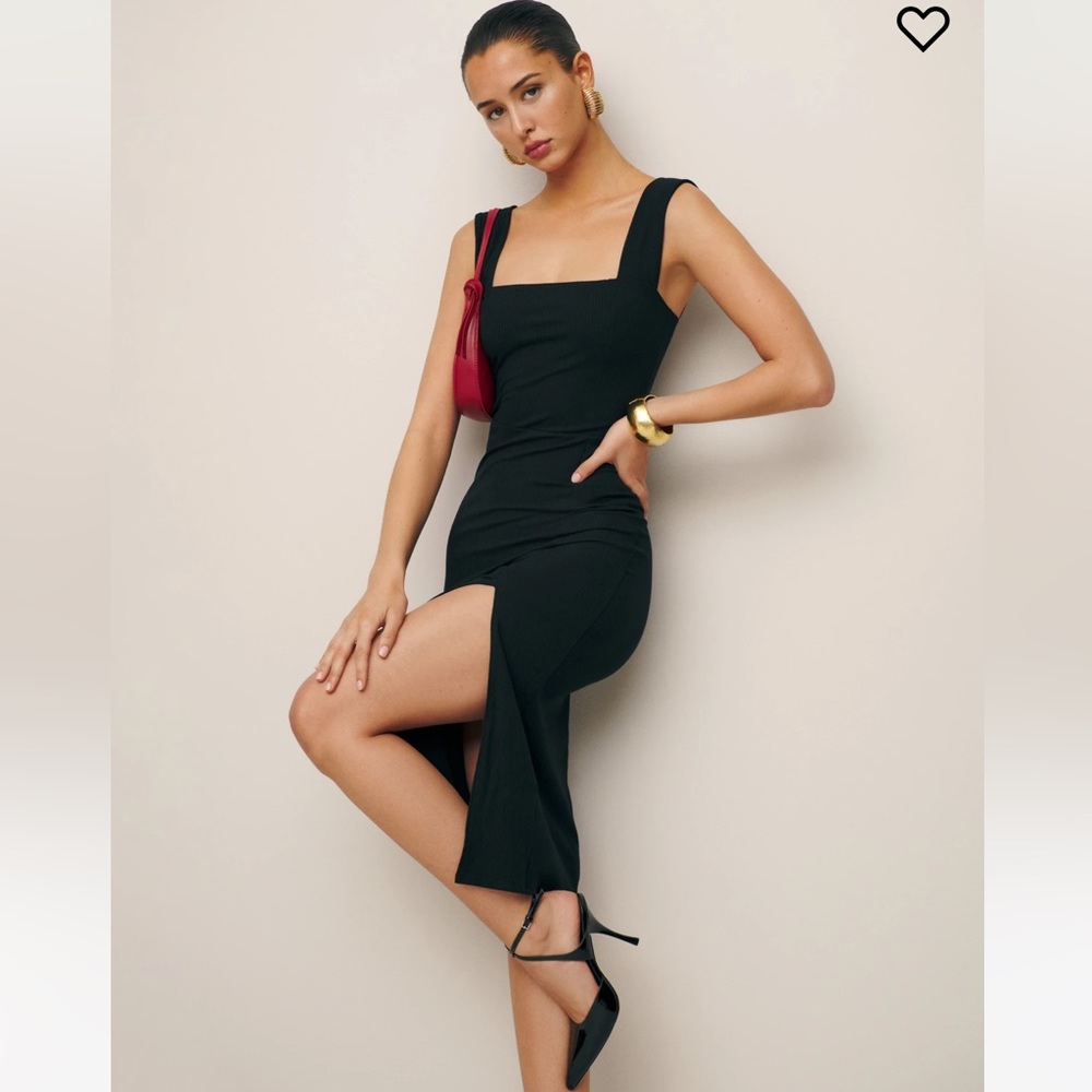 Reformation Cassi Knit Dresss Black